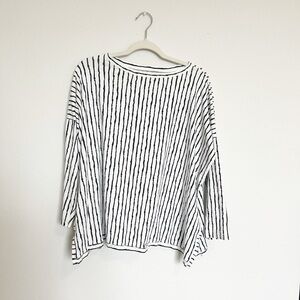 M X MATTHILDUR Karen Top Striped Oversized Made in Italy